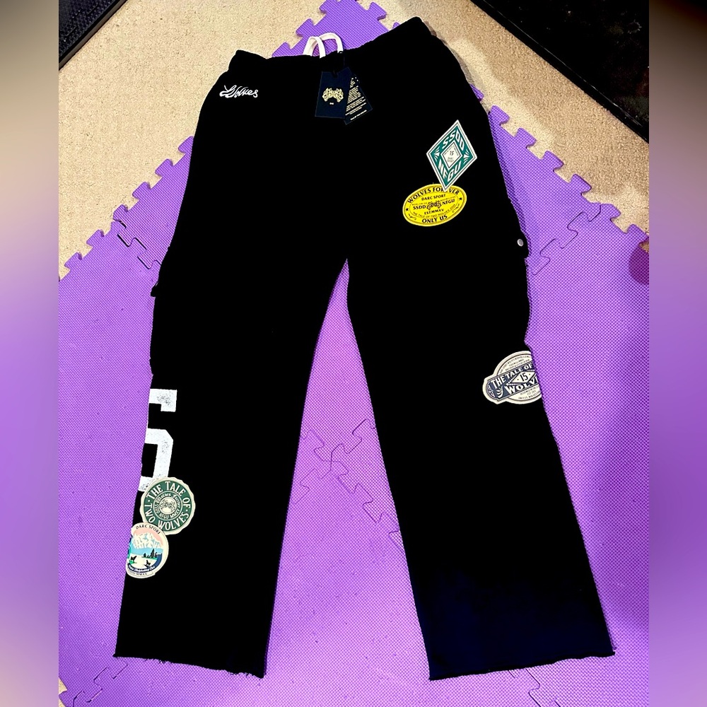 Wide leg cargo sweats by Darc Sport Wolves